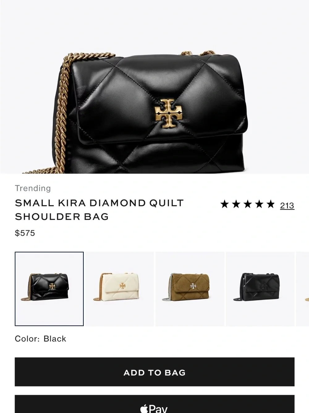 Tory Burch brown Quilted Chain Shoulder Bag